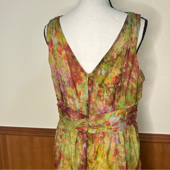 Sundance green floral silk sleeveless dress - Picture 7 of 10